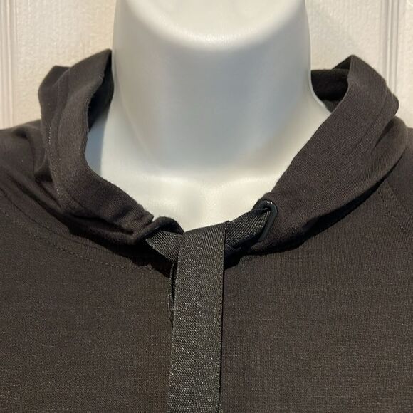 Hyba Charcoal Grey 3/4 Sleeve‎ Hooded Tunic Dress Size S - Picture 2 of 11